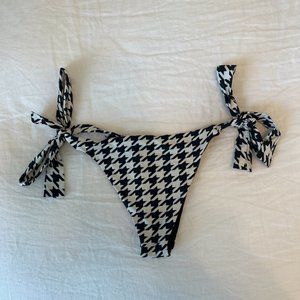 Frankie's Bikini - Houndstooth tie bikini bottom size S